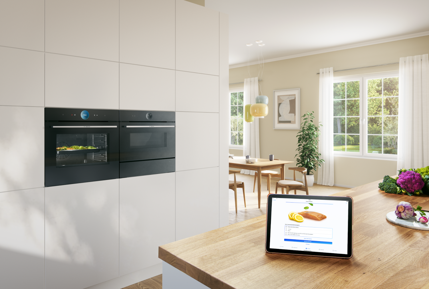 Bosch Einbaugeräte Küche weiß Tablet